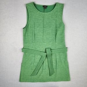 Ann Taylor Factory Longer Green Sleeveless Top With Belt Womens XS